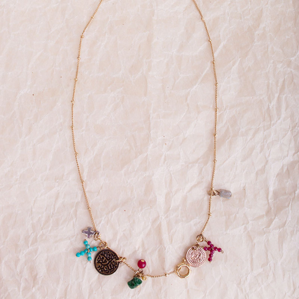 5 OCTOBRE GOLD, MULTICOLOR EVENING NECKLACE | WOMENS